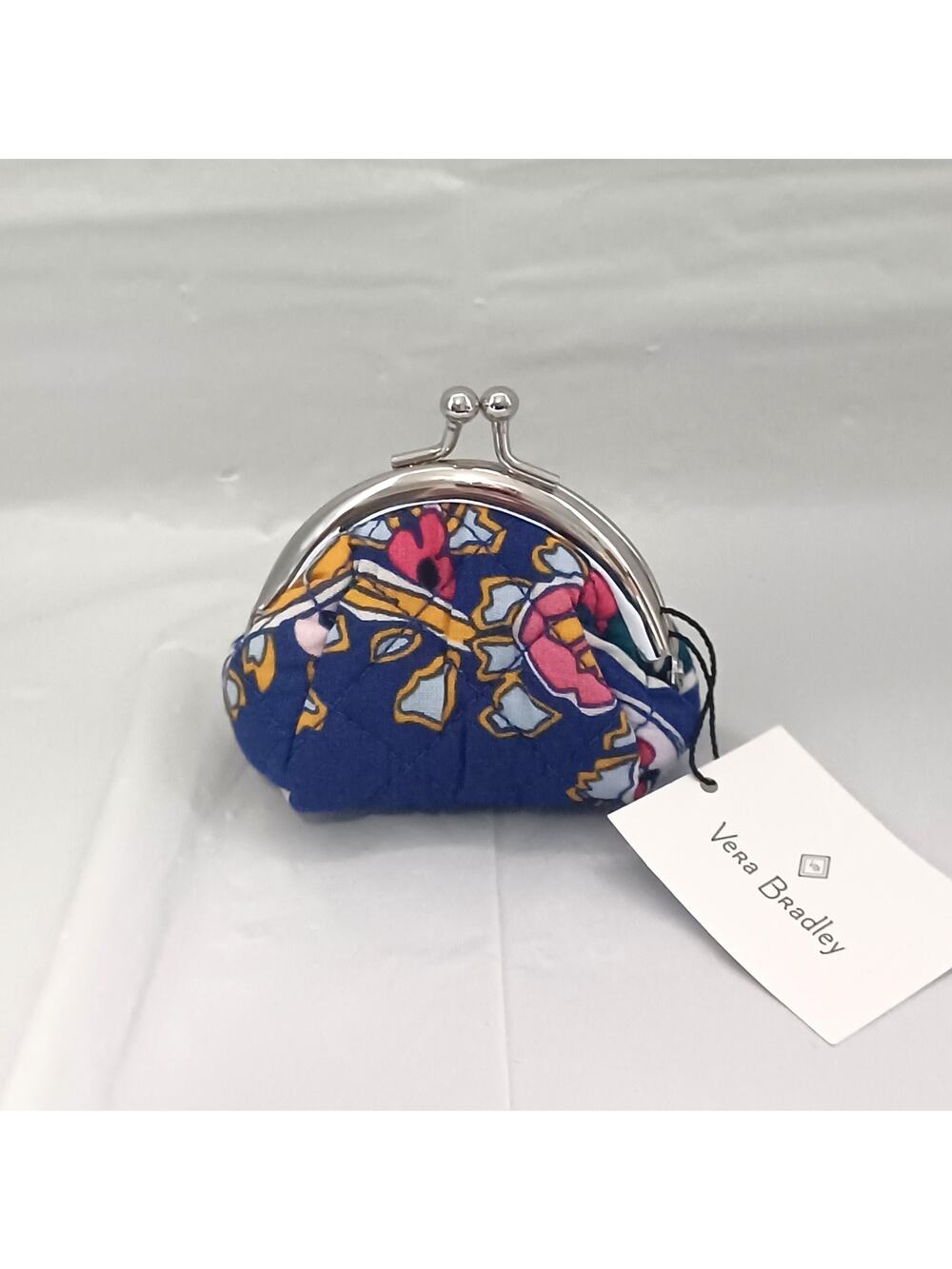 Vera Bradley Iconic Mini Clasp Coin Purse – Romantic Paisley – Quilted Floral